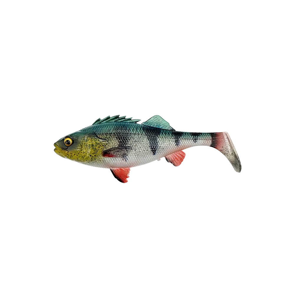 Savage Gear Gumová Nástraha 4D Perch Shad 12,5cm 20g Barva: GREEN SILVER, Délka: 12,5cm