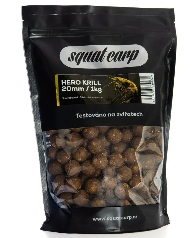 Squat carp boilies hero krill - 1 kg 24 mm