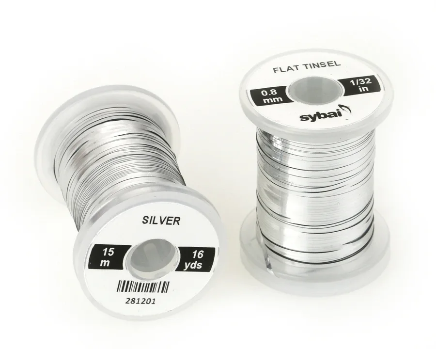 Sybai Plochá Lametka Flat Tinsel Silver 0,8 mm