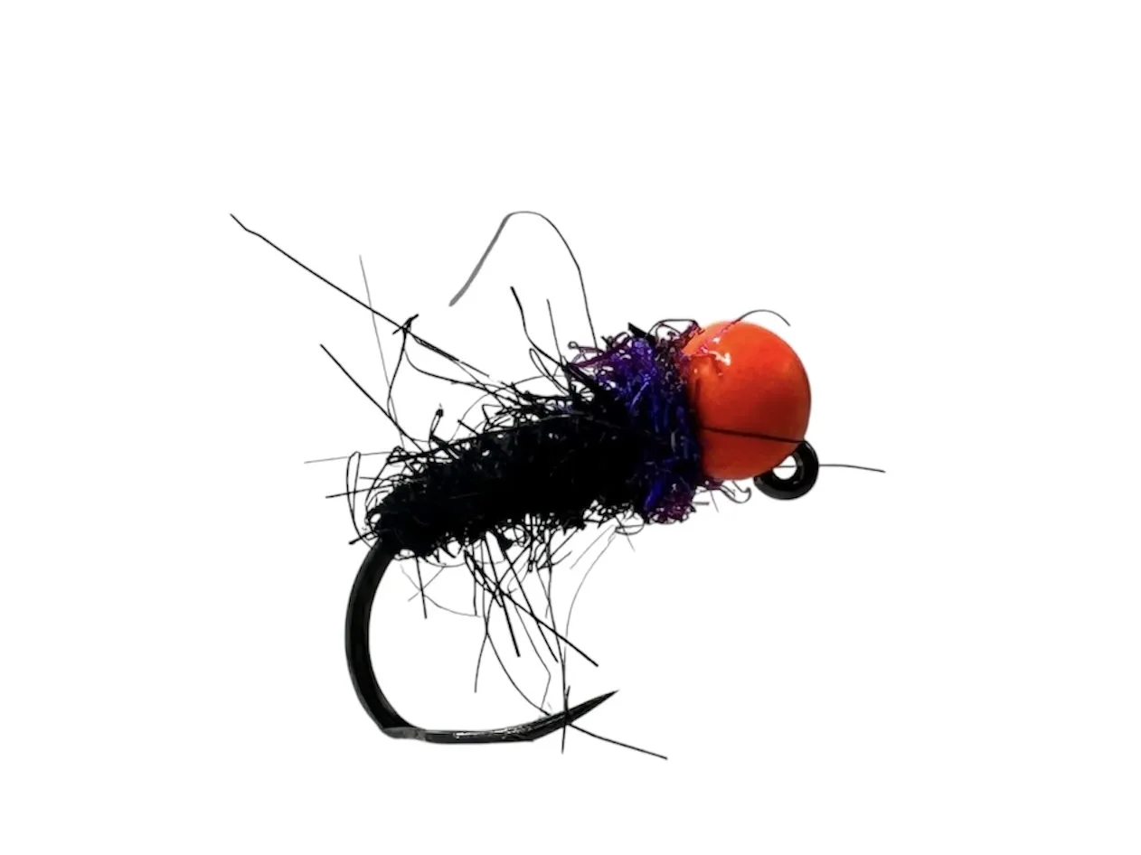 AzFishing AZ-Fishing Nymfa s Tungstenovou Hlavou Black Orange Velikost háčku: #18, Průměr Tugnstenu: 2,8mm
