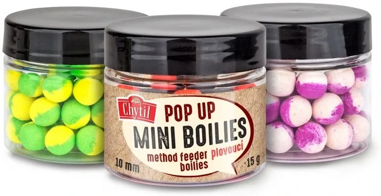 Chytil Boilies Pop Up Mini Boilies 10mm Hmotnost: 15g, Průměr: 10mm, Příchuť: Česnek/Pepř