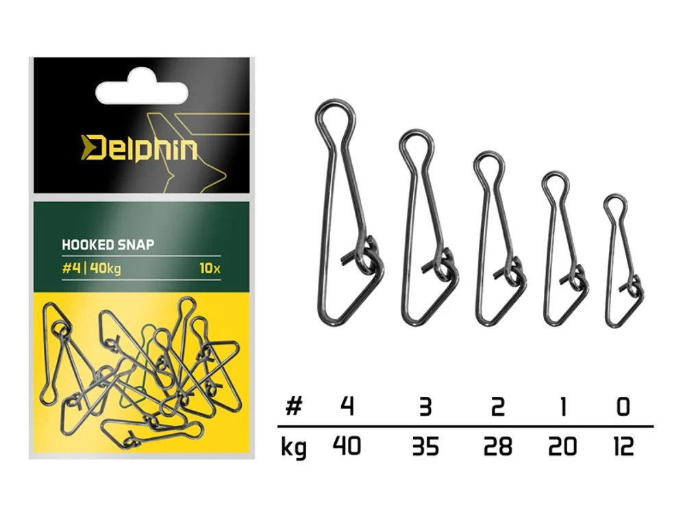 Delphin Karabinka Hooked snap 10ks - vel.1/20kg