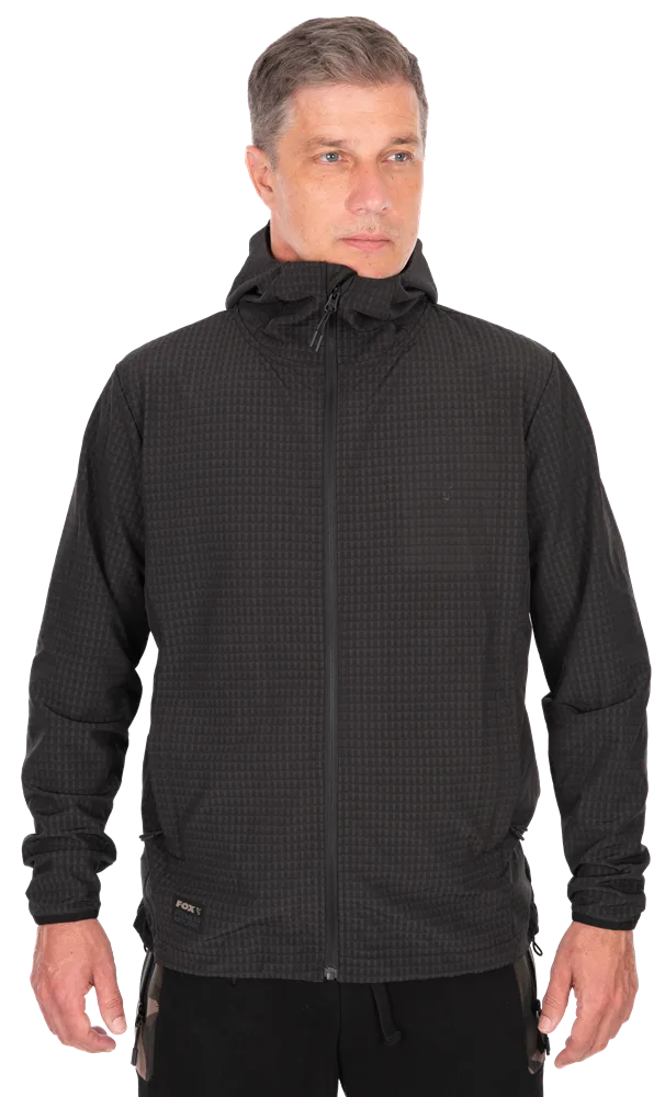 Fox bunda black premium mid layer jacket - s