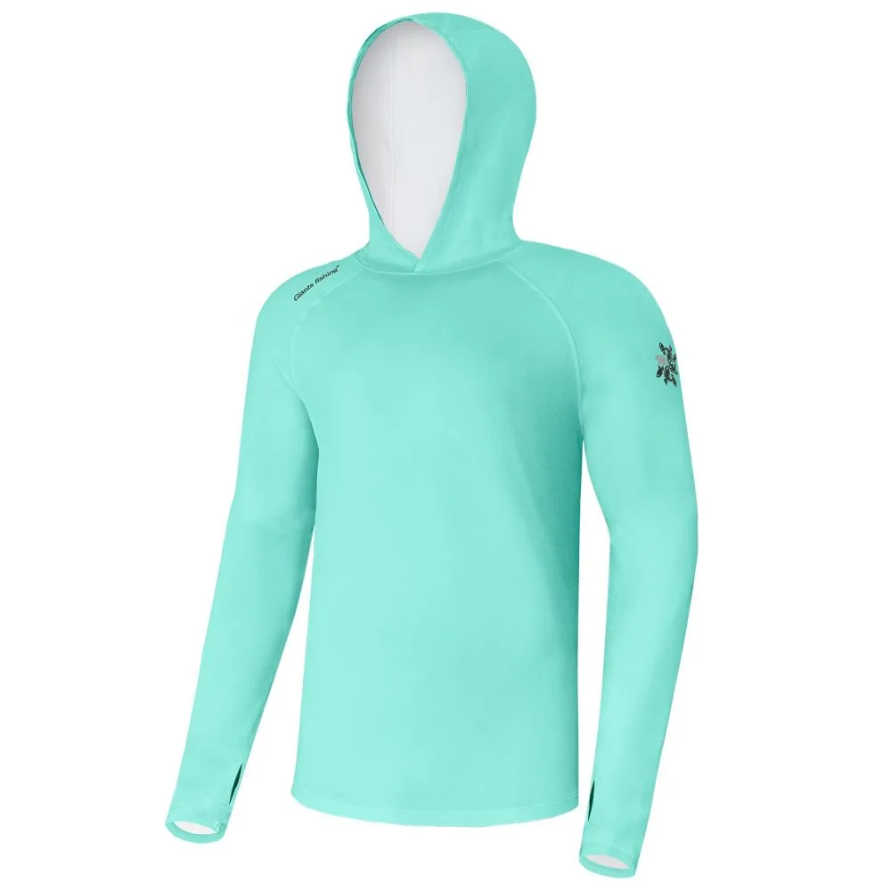 Giants fishing funkční tričko s dlouhým rukávem uv50+ hoodie blue - m