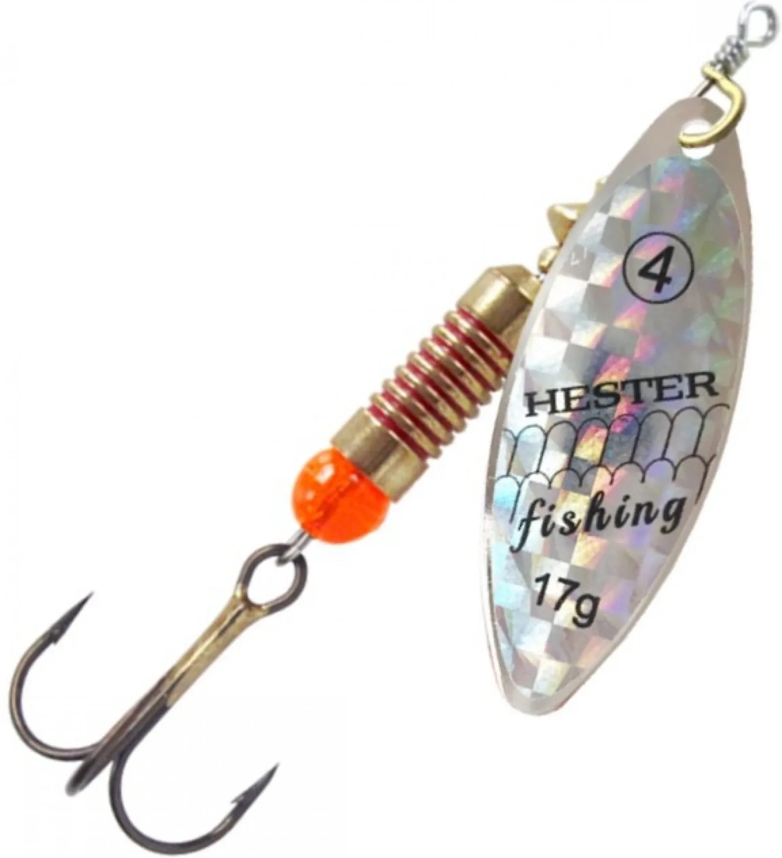 Hester Fishing Třpytka Willow Silver Holo Scales Hmotnost: 8g, Velikost: #2