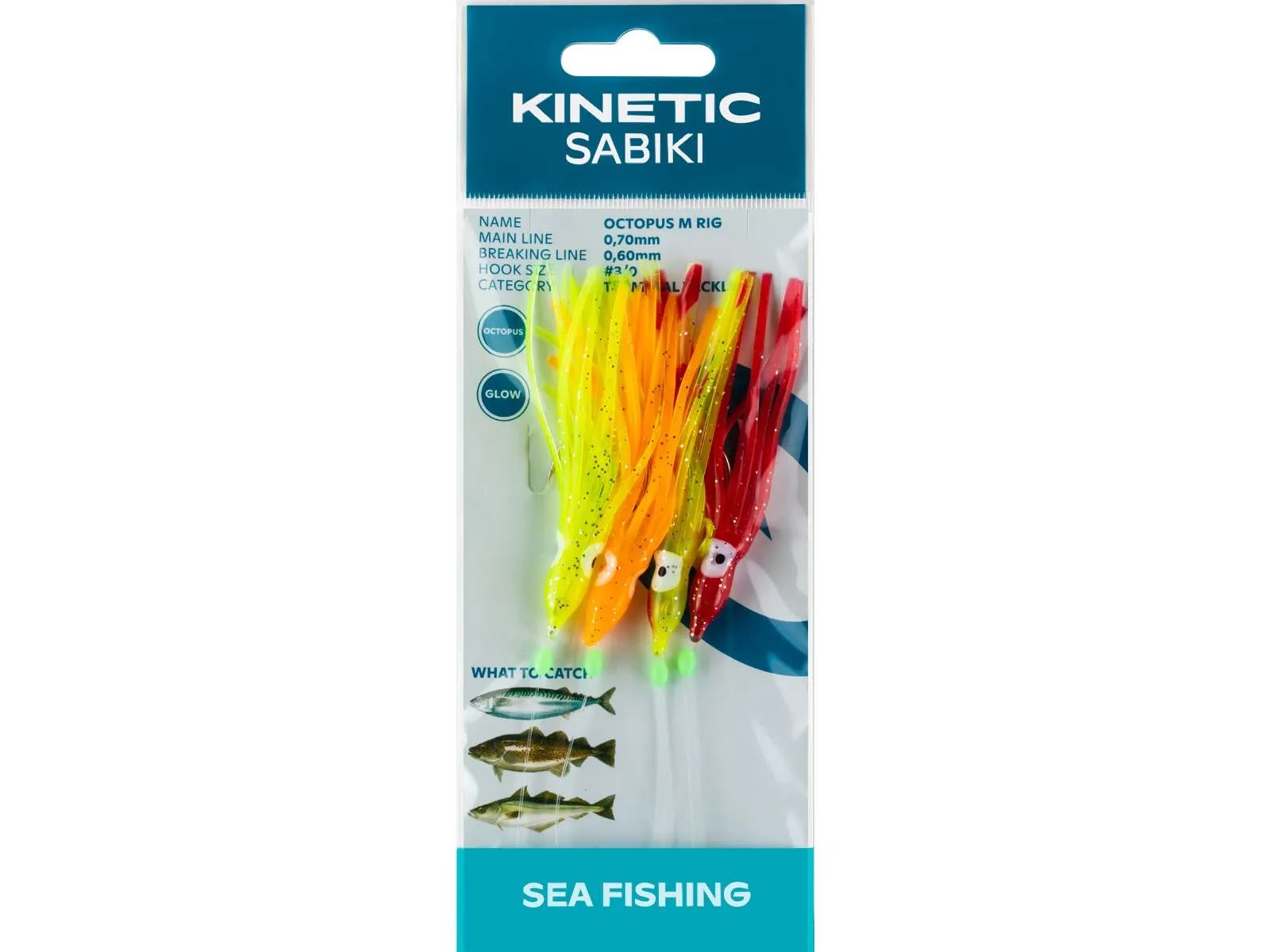 Kinetic Návazec Sabiki Octopus M 4ks Barva: Yellow/Orange, Velikost háčku: #3/0