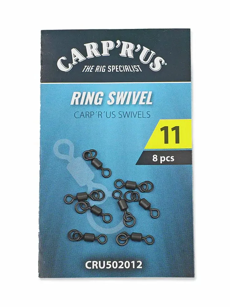 Carp´R´Us Obratlík s kroužkem Swivel Ring vel.11 8ks – Carp ´R´ Us