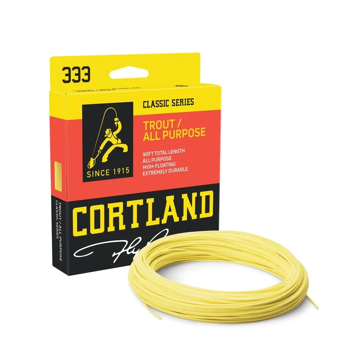 Cortland Muškařská Šňůra 333 Classic Trout All Purpose Yellow Fresh WF 90ft Aftma: #4
