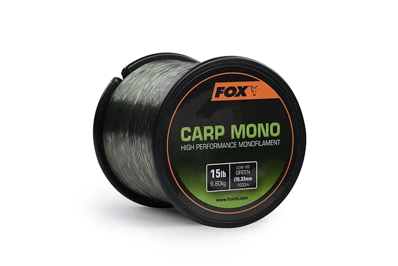 Fox Vlasec Carp Mono Low-Vis Green 1000m Nosnost: 20lb, Průměr: 0,38mm