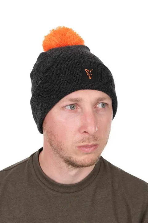 Fox Zimní čepice Collection Bobble Hat Black/Orange
