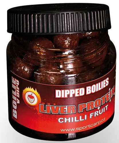 Sportcarp boilies v dipu dipped boilies 200 ml 20 mm - chilli fruit