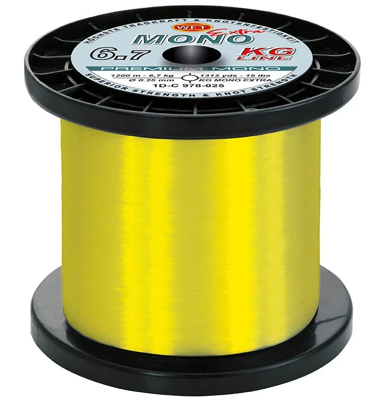 Wft vlasec kg mono extra neon yellow 1200 m - 0,40 mm 14,8 kg