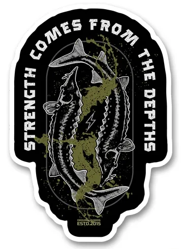 4anglersdesign samolepka 115 strength comes from the depths