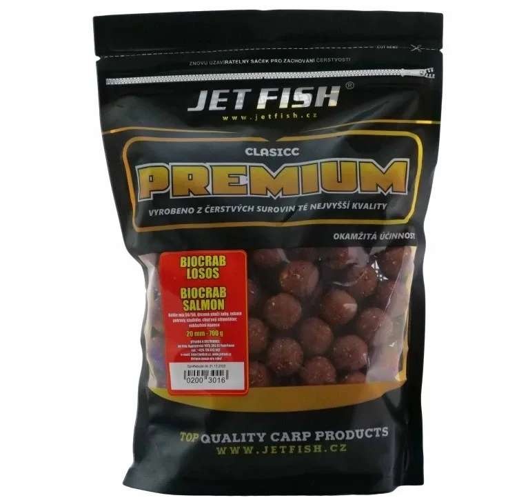 Jet Fish Boilie Premium Classic BioCrab/Losos Hmotnost: 700g, Průměr: 20mm