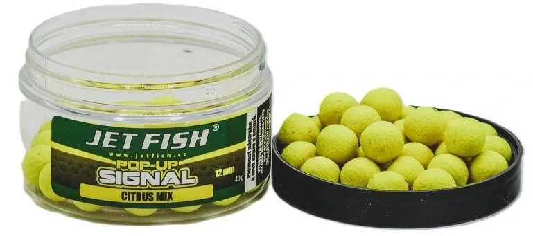 Jet Fish Plovoucí Boilie Signal Pop Up Citrus Mix Hmotnost: 40g, Průměr: 12mm