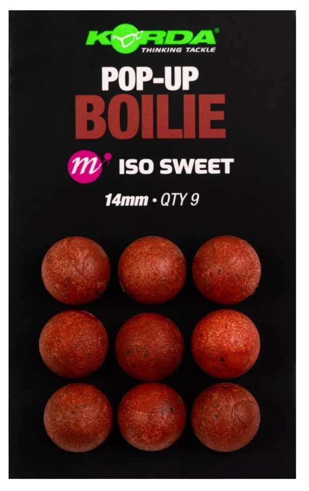 Korda umělé boilie pop up boilie iso sweet - 14 mm 9 ks