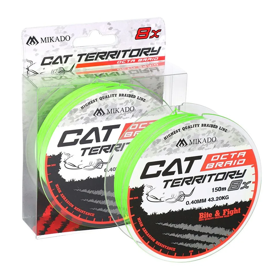 Mikado splétaná šňůra cat territory octa braid fluo 150 m - 0,70 mm 76,40 kg