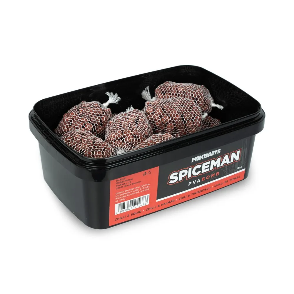 Mikbaits PVA Bomb Spiceman 15ks - Chilli Squid