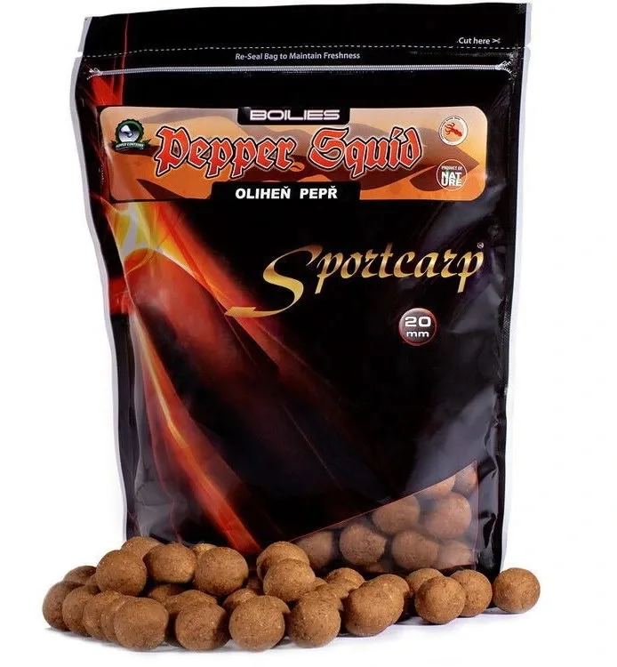Sportcarp Boilies Pepper Squid Počet ks. v balení: 50ks, Průměr: 15mm