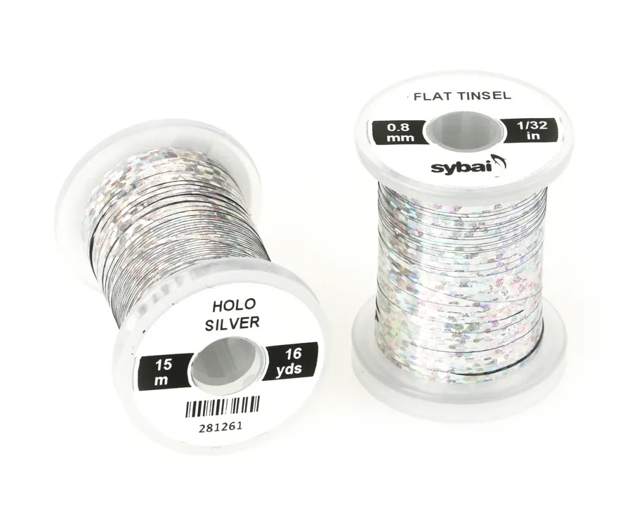 Sybai Plochá Lametka Flat Tinsel Silver 0,8 mm