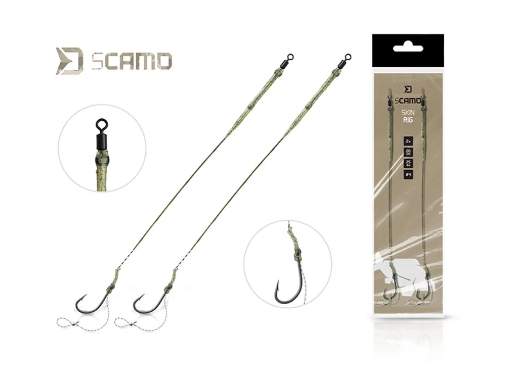 Delphin Návazec sCamo Skin rig 2ks - 20cm/25lbs/#2
