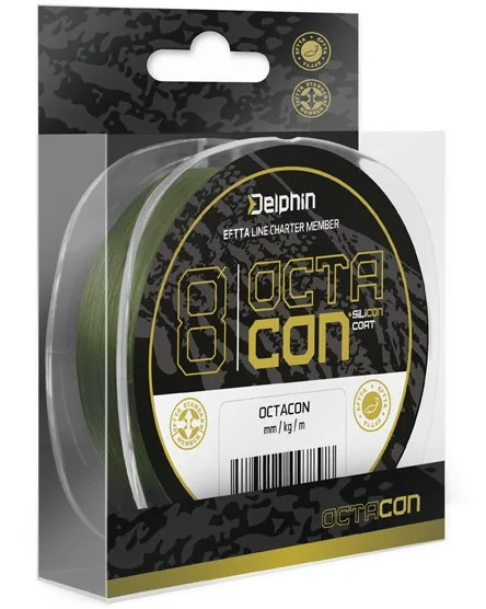 Delphin splétaná šnůra octacon zelená 135 m - 0,16 mm 10 kg