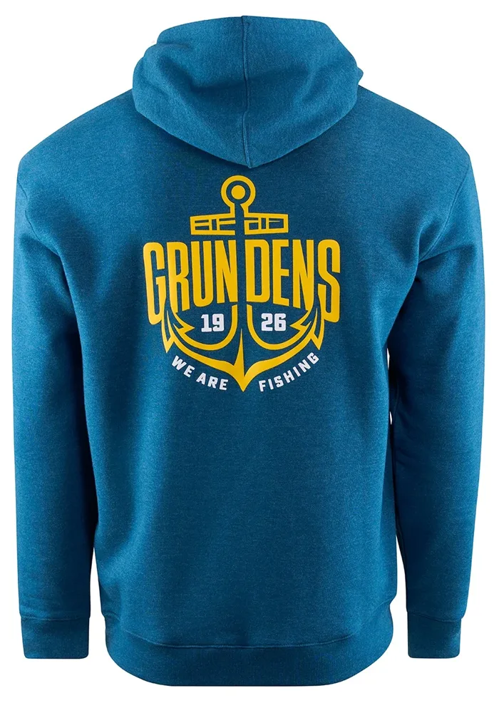 Grundéns mikina displacement dwr hoodie anchor navy heater - xxl
