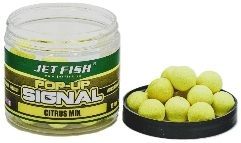 Jet Fish Plovoucí Boilie Signal Pop Up Citrus Mix Hmotnost: 60g, Průměr: 20mm
