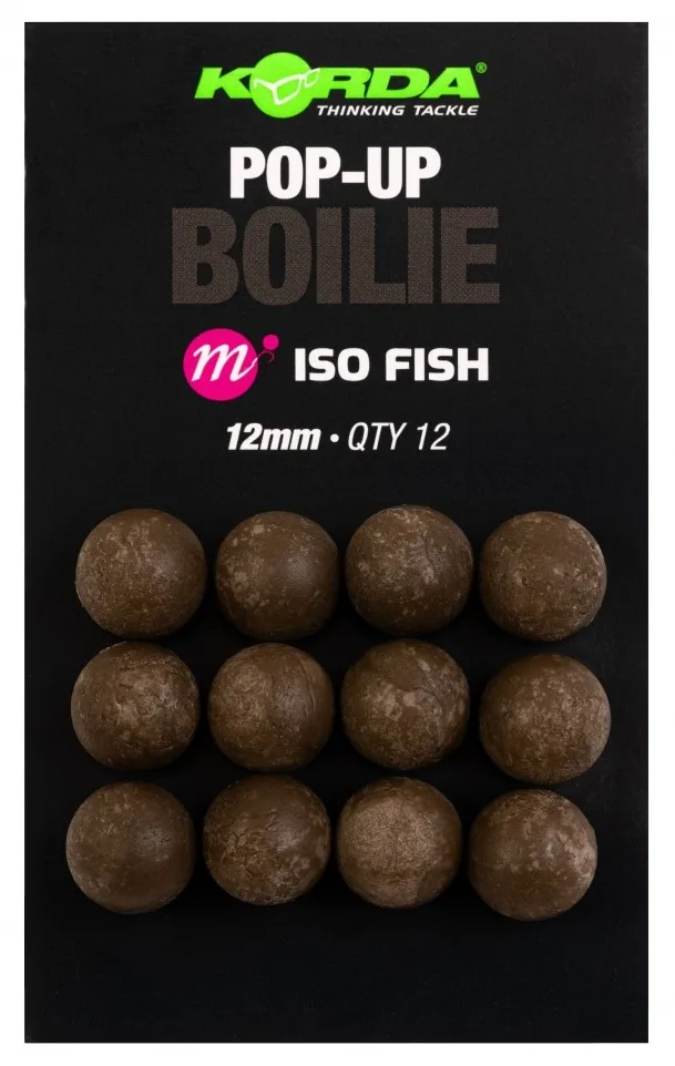 Korda umělé boilie pop up boilie iso fish - 12 mm 12 ks