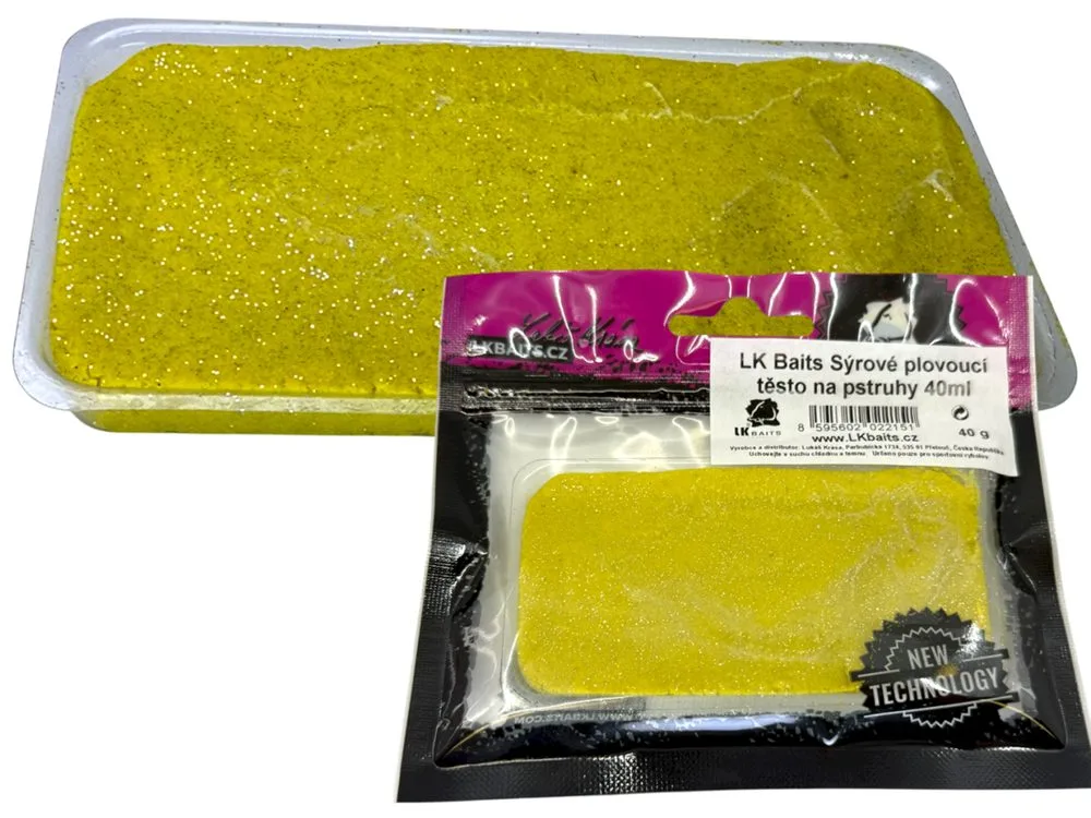 LK Baits Sýrové Plovoucí Těsto na Pstruhy 40ml - Žlutá