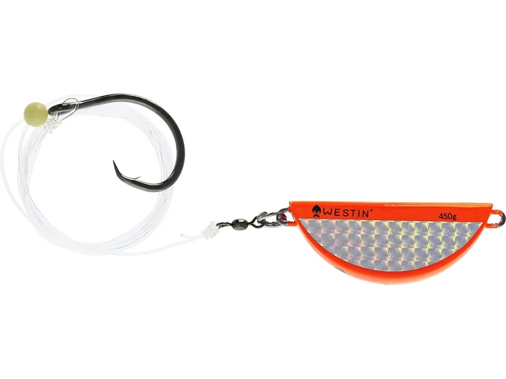 Westin návazec halibut anti twist rig circle hook orange flash - 550 g