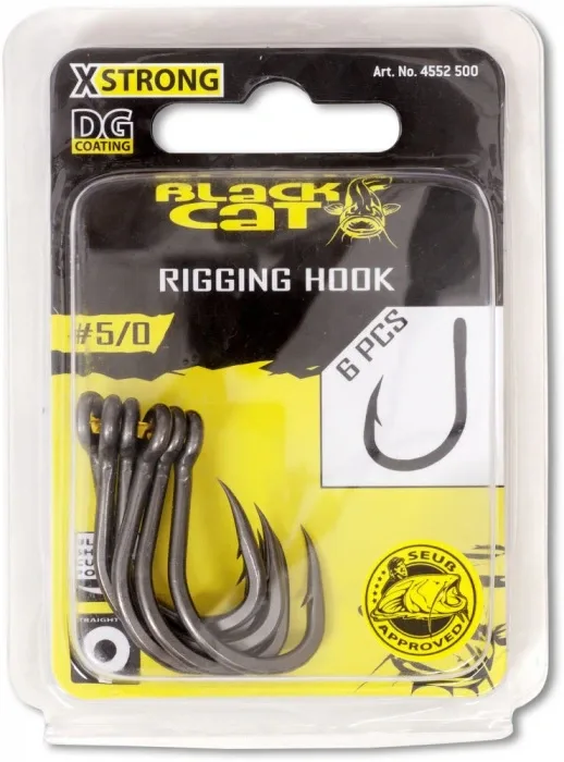 Black Cat Háčky S Protihrotem Rigging DG Coating - 6ks Velikost háčku: #5/0