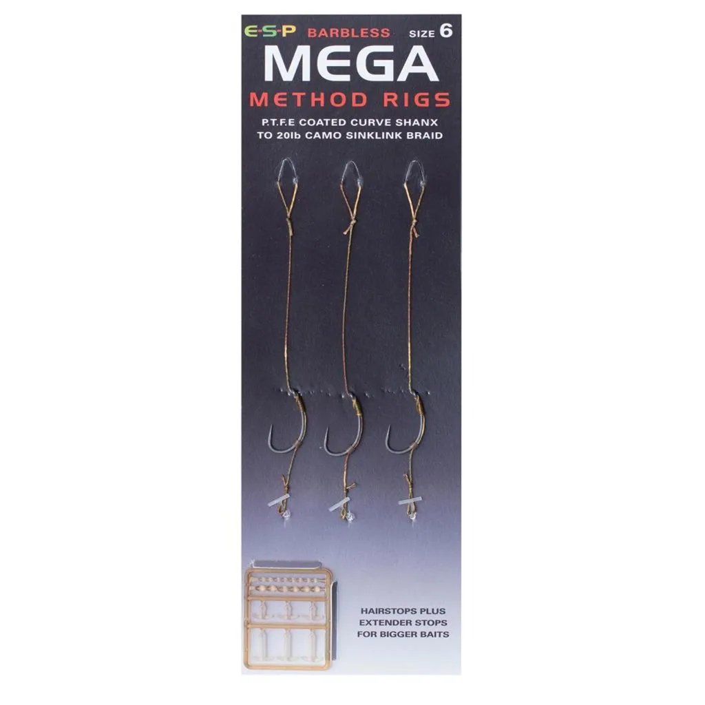 ESP návazce Mega Method Rigs vel. 6 Barbless
