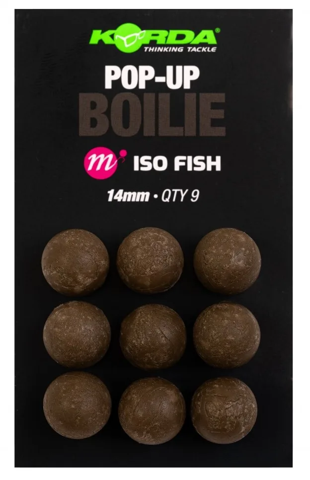 Korda umělé boilie pop up boilie iso fish - 14 mm 9 ks