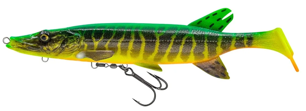 Savage gear gumová nástraha 3d pike shad slow sinking fire pike 20 cm 65 g