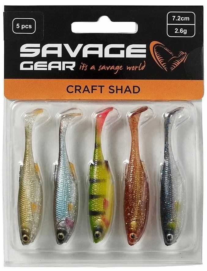 Savage Gear Gumová Nástraha Craft Shad Clear Water Mix 5ks Délka: 8,8cm