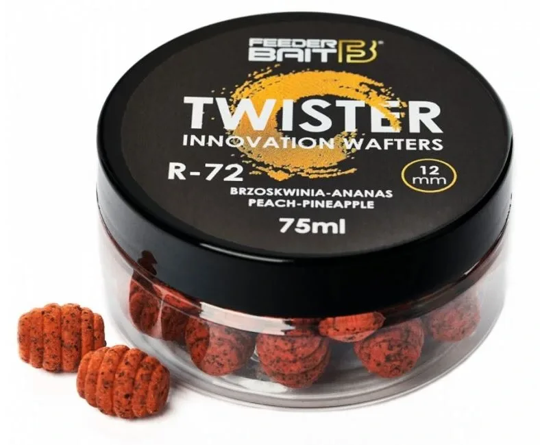FeederBait Neutrálně Vyvážená Nástraha Twister Wafters 12x15mm Hmotnost: 75ml, Průměr: 12x15mm, Příchuť: Broskev/Ananas