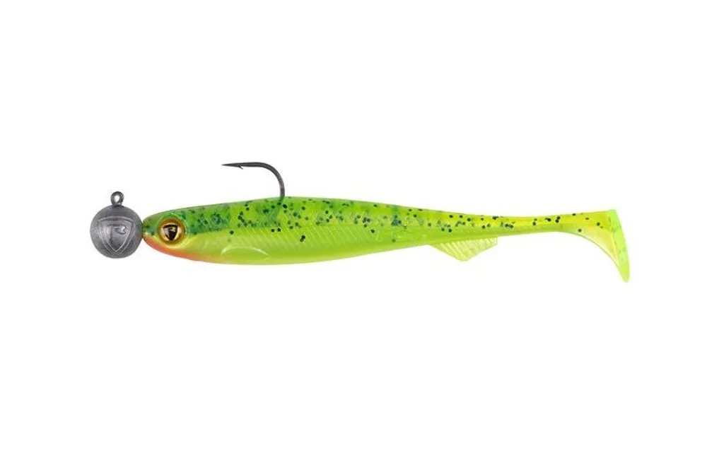 Fox Rage Gumová nástraha Bulk Loaded Slick Shad UV Lemon Tiger - 13cm 4/0 15g
