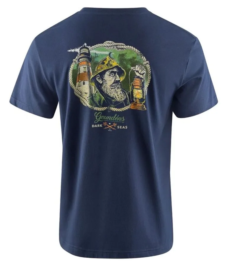 Grundéns Triko Dark Seas X Grundens Watchman SS T-Shirt Dark Navy - M