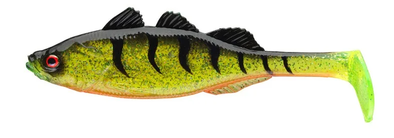 Daiwa gumová nástraha prorex live perch ghost firetiger uv - 9,5 cm 8 g