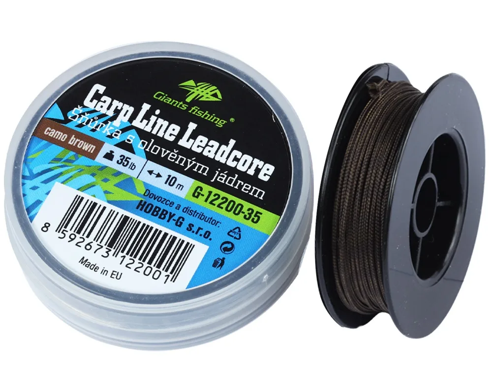 Giants fishing olověná šňůra carp line leadcore camo brown 10 m - 35 lb