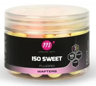Mainline balanced boilie fluoro wafters pink yellow white 15 mm - iso sweet