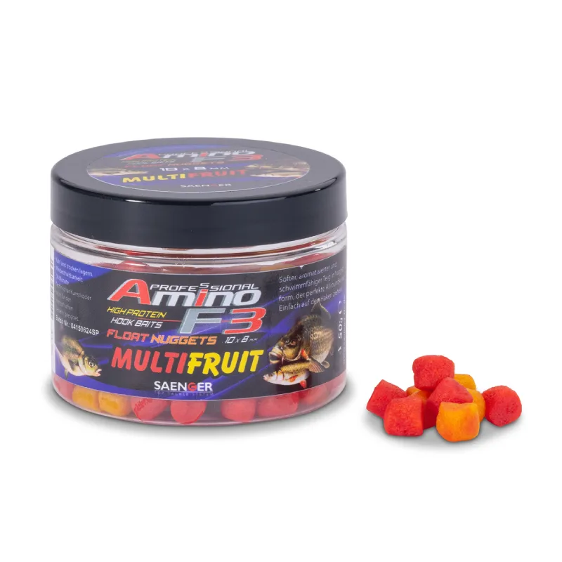 Saenger plovoucí nugetky amino f-3 mini 8x6 mm 50 g - multifruit
