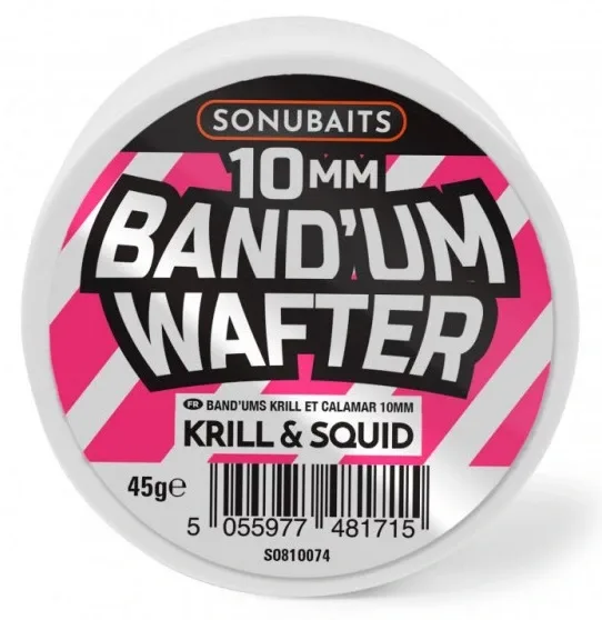 Sonubaits Dumbells Band'um Wafters Krill & Squid Hmotnost: 45g, Průměr: 10mm, Příchuť: Krill & Squid