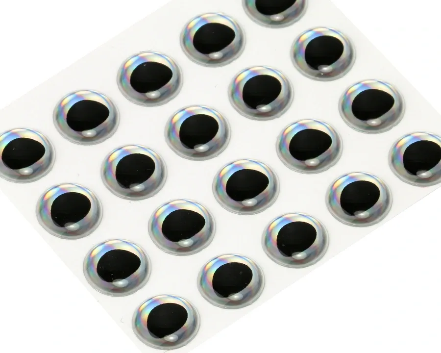 Sybai Epoxidové Oči 3D Epoxy Fish Eyes Rainbow Silver Průměr: 12mm