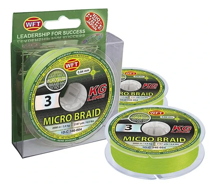 WFT Pletená Šňůra Micro Braid 1m Nosnost: 8kg, Průměr: 0,12mm