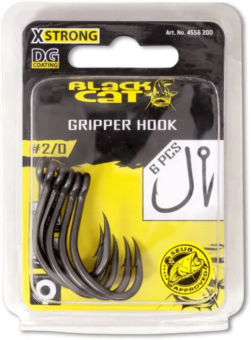 Black Cat Háčky S Protihrotem Gripper DG Coating - 6ks Velikost háčku: #2/0