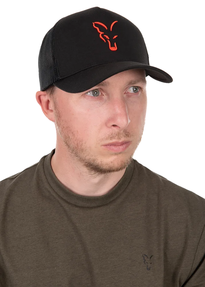 Fox kšiltovka collection trucker cap black orange