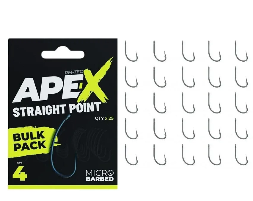 RidgeMonkey Háčky Ape-X Straight Point Bulk Pack 25ks Velikost háčku: #6