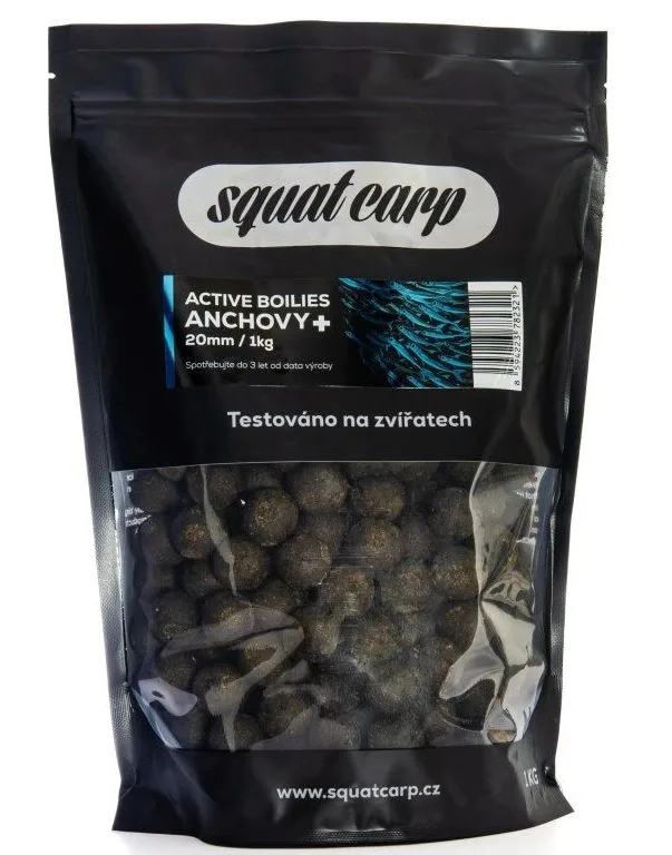 Squat carp active boilies anchovy+ - 5 kg 20 mm